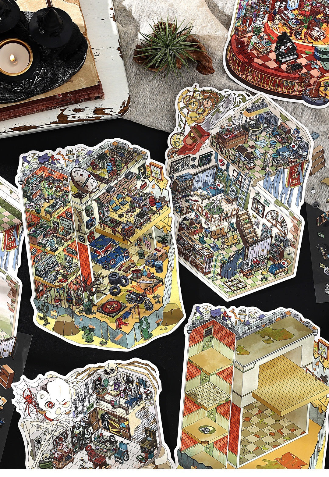 Infeel.Me Extra Large Scenery Stickers Today's Business Hours Open - Part Twelve DIY Journal Scene Stickers