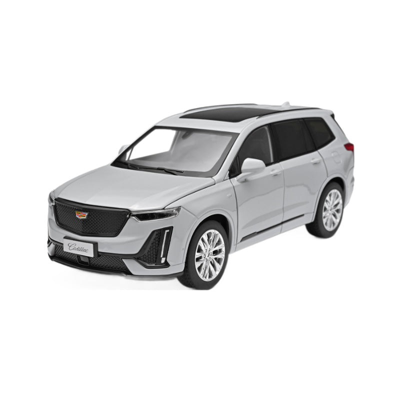 Cross-border foreign trade Black Mamba H2693 boxed 1/24 scale authentic Cadillac XT6 simulation sound and light pull-back alloy car