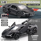 Cross-Border Popular 1:43 Three-Door Alloy Sports Car Model Kidsren's Pull-Back Toy Car Color Boxed Boy Toy Batch