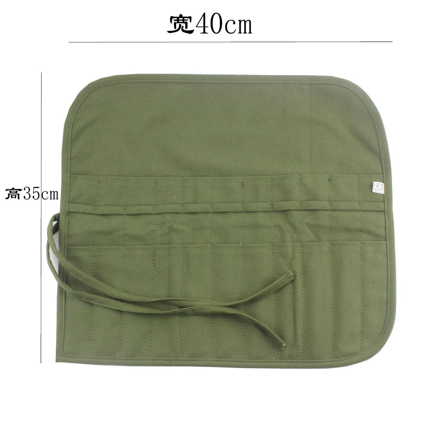 Canvas Oil Painting Pen Bag Roller Curtain Gouache Simple Solid Color Foldable Pencil Bag Art Storage Bag