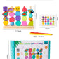 Children's Beaded Column Puzzle Educational Toy Intelligence Box Wooden Shape Matching Baby Geometric Shape Recognition