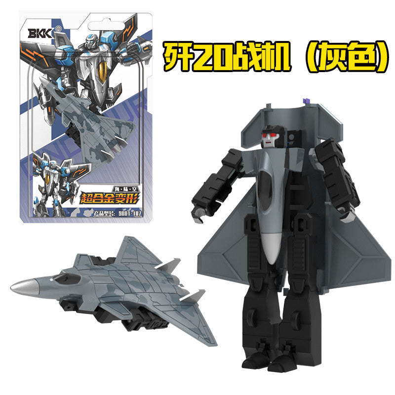 BKK alloy deformation robot train high-speed rail engineering bus dinosaur green leather train King Kong BKK children's toys