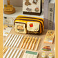 Bear Burger Pencil Case New Design Large Capacity Stationery Box Girls Niche High-Looking Student Cute Pencil Case
