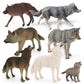 Children's Science and Education Toy Wild Animal Wolf Model Roaring Standing Wolf Little Wolf Cub Wild Wolf Group Static Desktop Craft