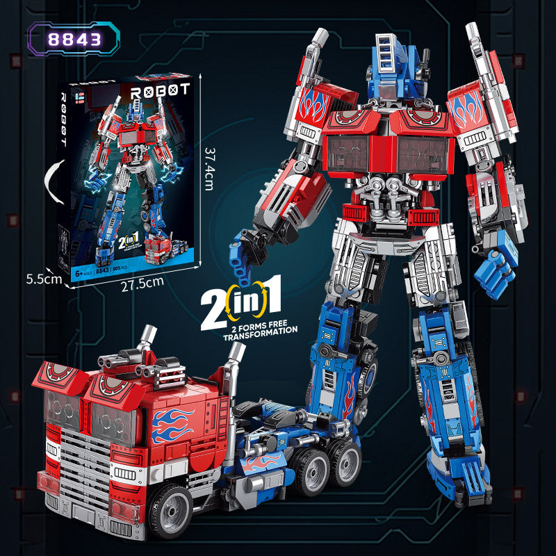 Wow, Custom Assembled Building Blocks Wasp Mecha 8847 Deformation Optimus Prime Gift Robot Children's Toys