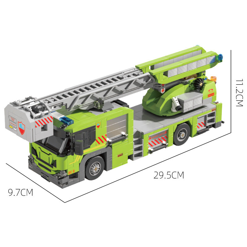 Cross-border engineering series truck city bus transport vehicle combined with small particle building blocks children's educational enlightenment toys