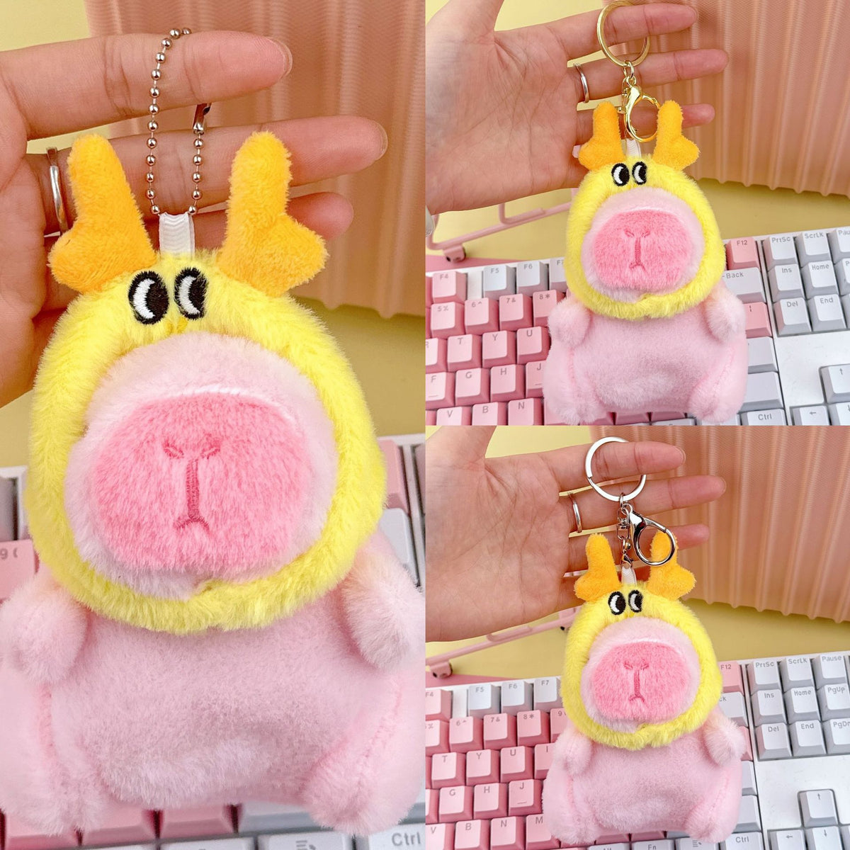 Cross-Border Capybara Mascot Backpack Small Pendant Keychain Chinese Style Zodiac Pendant Couple Ugly Doll