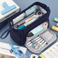 Oxford Cloth Pencil Case with Large Capacity and Multi-Layer Design, Stationery Box for Primary and Secondary School Students, High Aesthetic Value, Simple and Waterproof, Direct from the Source Factory