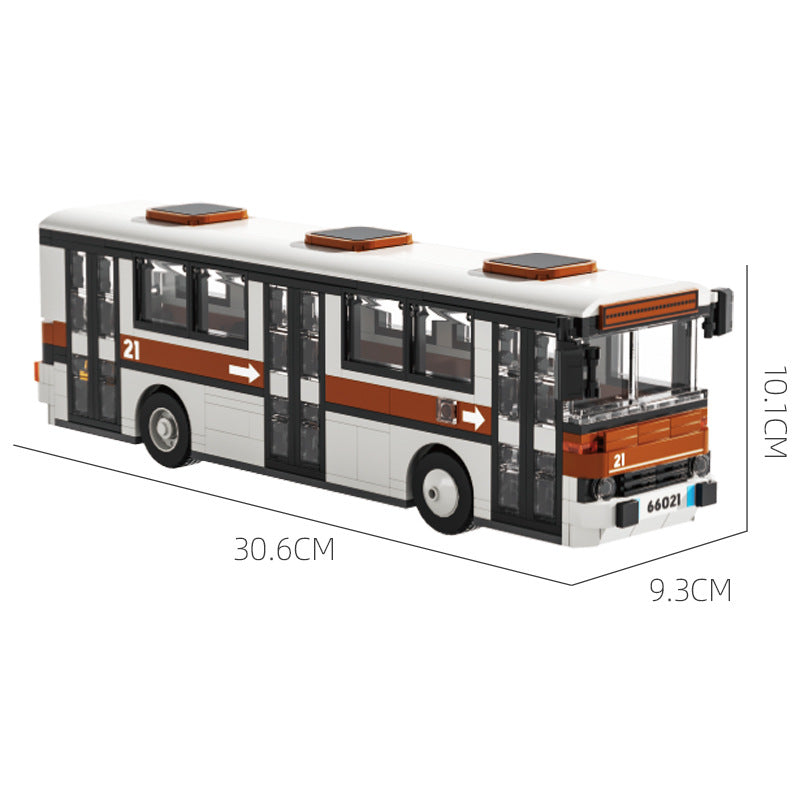 Cross-border engineering series truck city bus transport vehicle combined with small particle building blocks children's educational enlightenment toys