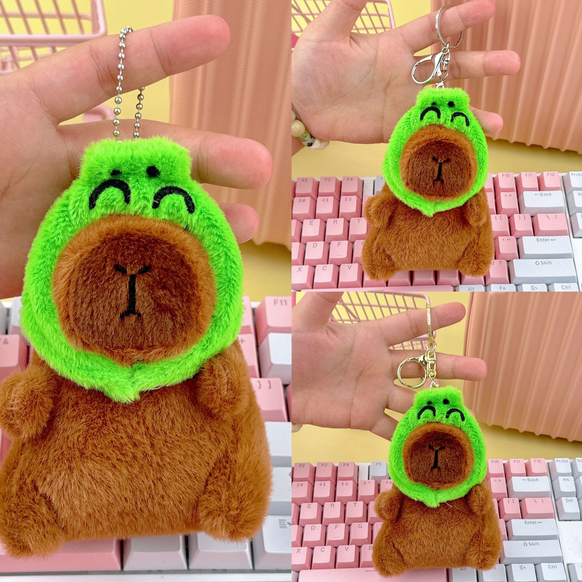 Cross-Border Capybara Mascot Backpack Small Pendant Keychain Chinese Style Zodiac Pendant Couple Ugly Doll
