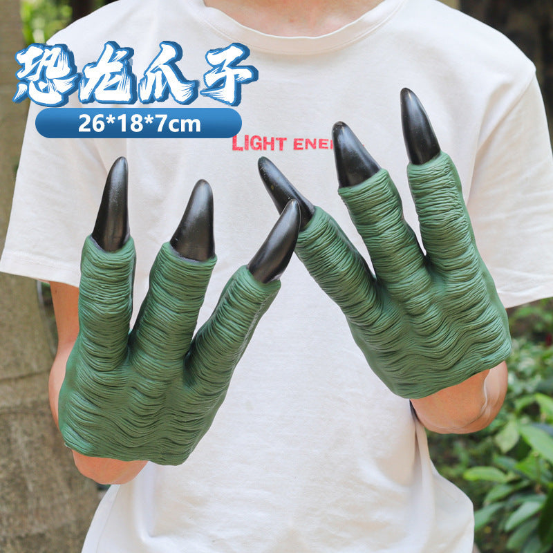 Dinosaur Hand Puppet Cross-Border Wholesale Gloves Soft Rubber Triceratops Tyrannosaurus Rex Children's Simulation Animal Model Boy Toy