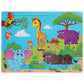 Wooden 80 Pieces Puzzle Toddler Cartoon Dinosaur Animal Plane Puzzle Baby Early Education and Intelligence Building Blocks Toy