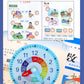 Specialized Clock Teaching Aids for Elementary School: Clock Models for First and Second Graders, Alarm Clock Face, Children's Learning Time Toys