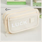Flip-Top Pencil Case Ins Style High School Student New Style Pencil Case for Girls Male Large Capacity Stain-Resistant Simple Stationery Box