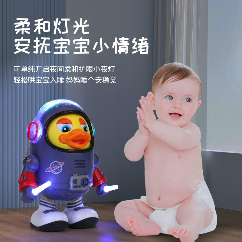 Electric Dancing Space Duck Baby Early Education Toy Children's Singing Robot with Light Music Baby 1-3 Years Old