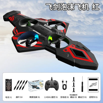 Cross-Border New Remote Control Flying Sword Gravity Sensing Stunt Foam Colorful Light Charging Model Resistant to Falling Sword Flying Aircraft