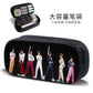 Times Youth Multi-Layer Stationery Box Canvas Pencil Bag Large Capacity Student Storage Box Pencil Bag Zipper New Style