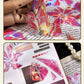 Pet Sticker Pack Crystal Story Series Crystal Ore Silver Hot Stamping Die-Cut Journal Decoration Stickers Cross-Border