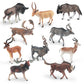 Cross-border simulation wild animal model Horn horse Antelope Mountain Antelope twist angle goat male deer desktop decoration ornaments