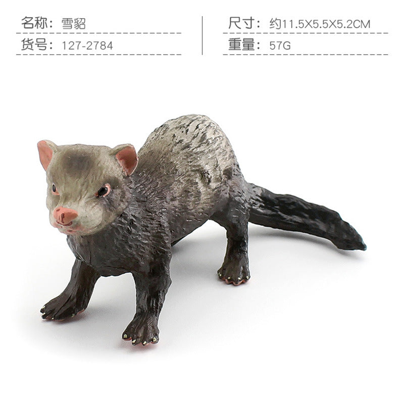 Cross-border simulation short tail bobcat panda mouse platypus ferret Thorn tail rock lizard wild animal model ornaments