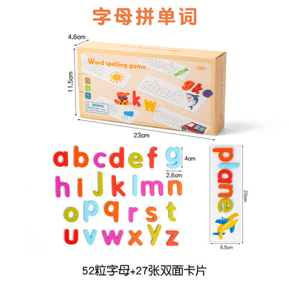 Early Education Baby Fun Wooden Word Spelling Battle Pk Game 26 English Letters Kidsren's Educational Toys