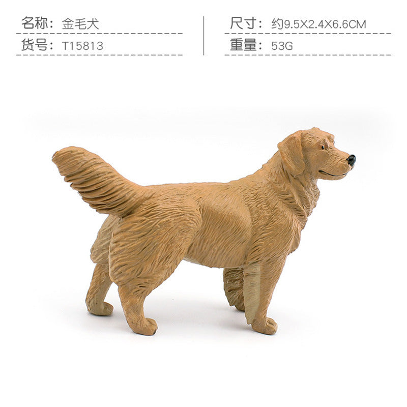 Cross-border Simulation Dog Model Golden Retriever Bona Mountain Dog St. Bernard Short-legged Corgi Desktop Static Ornaments