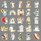 100 hand-painted kitten stickers cartoon cute Q version animal graffiti notebook stationery stickers goo card decoration