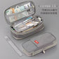 Cross-Border Color-Blocked Retractable Pencil Case, Large-Capacity Stationery Bag, Multifunctional Double-Zipper for Students, Simple and Convertible into Canvas