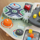 CECPC Montessori Children's Simulated Steering Wheel Busy Board Switch Led Light Busy Board Early Education Educational Wooden Toys