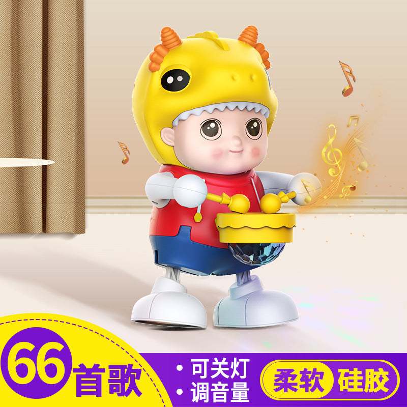 Electric baby toys with singing and dancing robot children's early education practice head-up xiaolongbao New Year gift