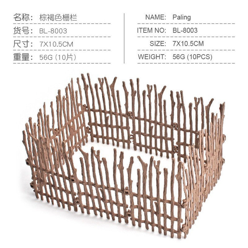 Animal Jurassic simulation farm scene sand table decoration fence large door frame dinosaur model toy