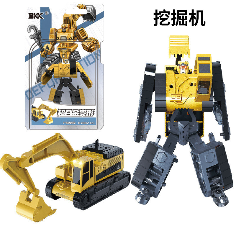 BKK alloy deformation robot train high-speed rail engineering bus dinosaur green leather train King Kong BKK children's toys