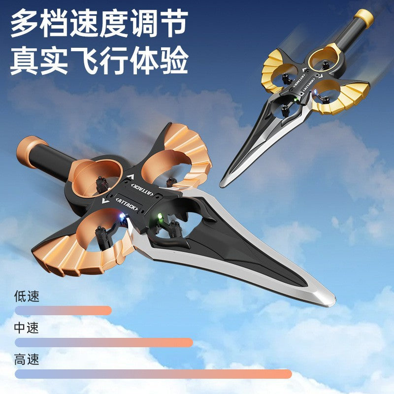 New Cross-Border Remote Control Sword Flying Aircraft, Fall-Resistant Stunt Remote Control Flying Sword Aircraft, Boys and Children's Toys Wholesale
