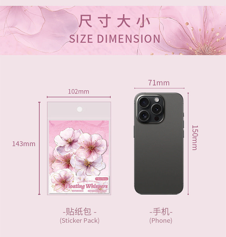 Pick up Pet Flower Sticker Pack, Hot Stamping Handbook DIY Decorative Material Stickers, 20 Pieces in Cross-Border 6 Styles