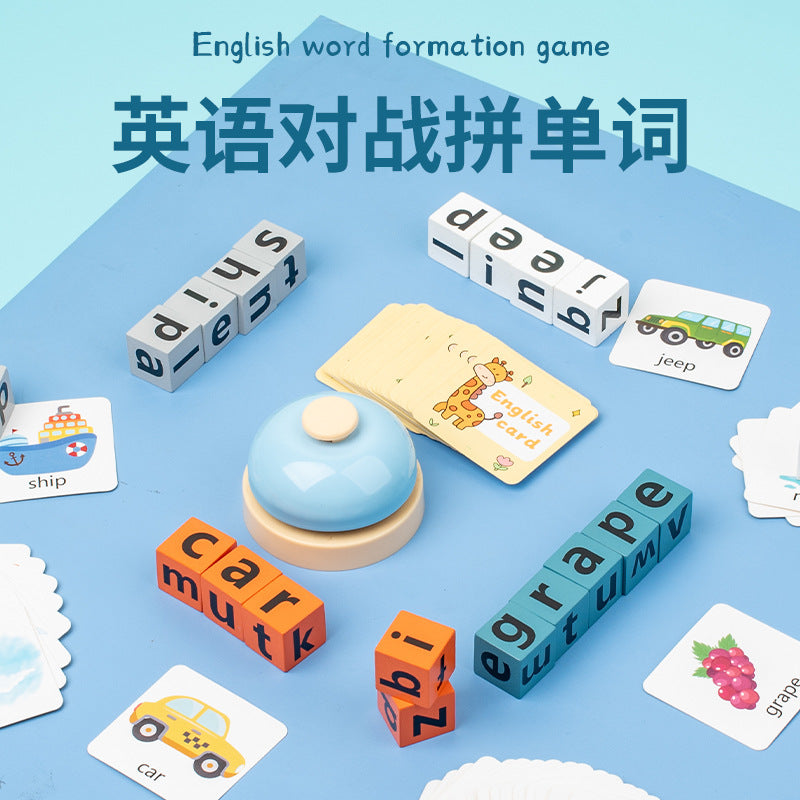 Children's English Scrabble Word Game Toys Fun Baby Parent-Child Interaction Puzzle English Letter Cognition