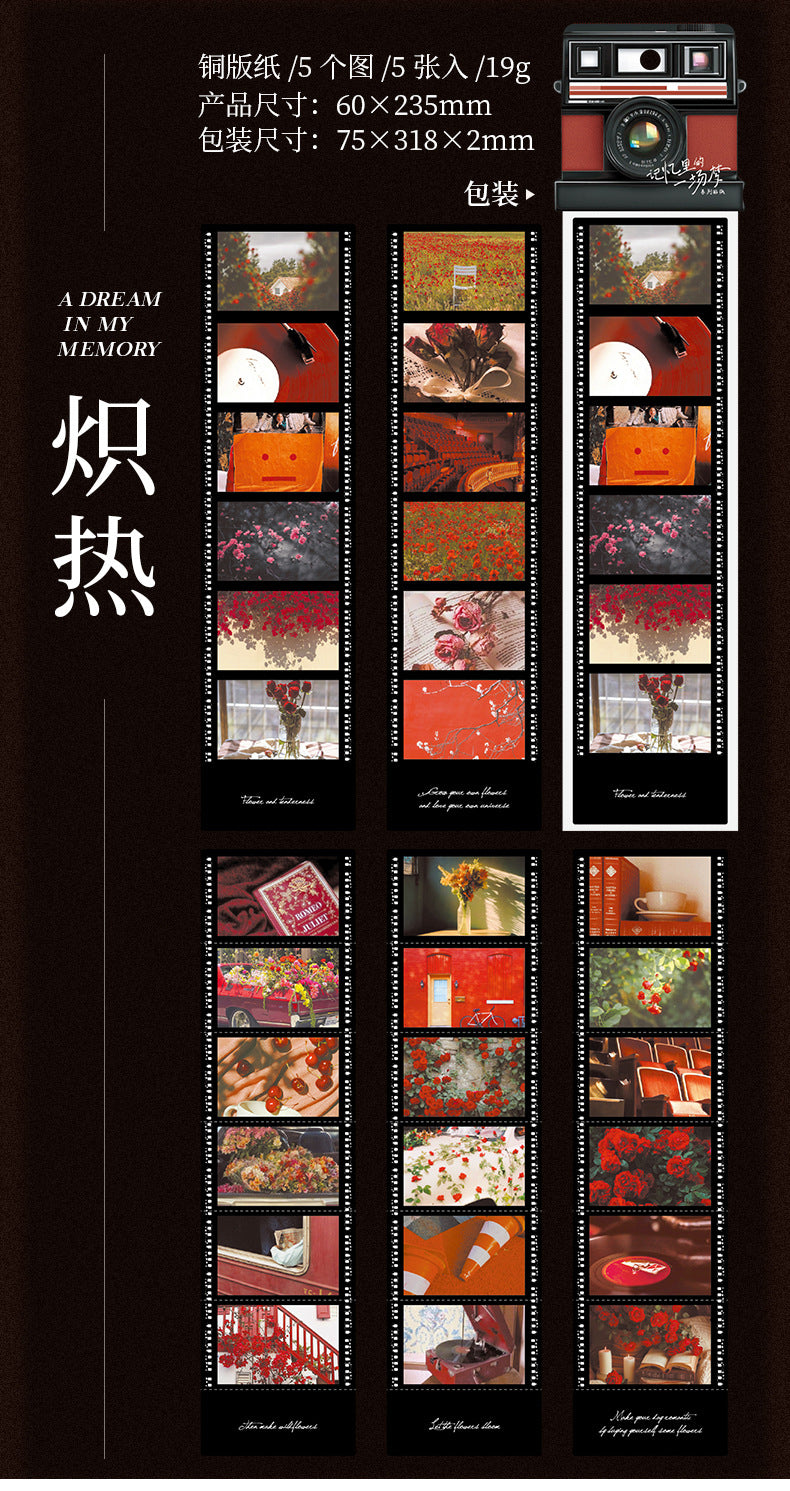 A Dream in Memory Film Film Stickers Retro Old Film Film Strips Handbook Collage Basics
