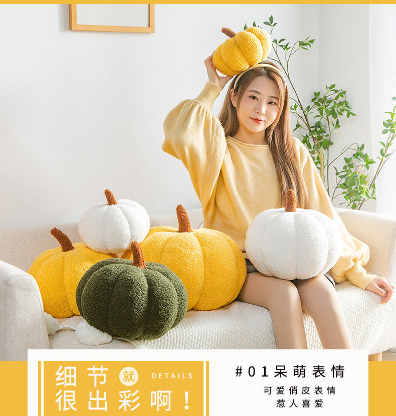 Ins Girly Heart Pumpkin Pillow Creative Special-Shaped Sofa Cushion Halloween Decoration Plush Toy Nap Pillow