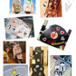 100 hand-painted kitten stickers cartoon cute Q version animal graffiti notebook stationery stickers goo card decoration