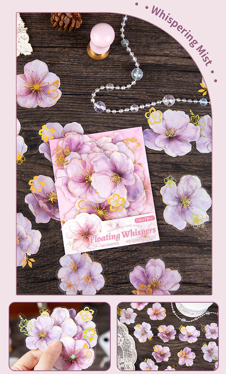 Pick up Pet Flower Sticker Pack, Hot Stamping Handbook DIY Decorative Material Stickers, 20 Pieces in Cross-Border 6 Styles