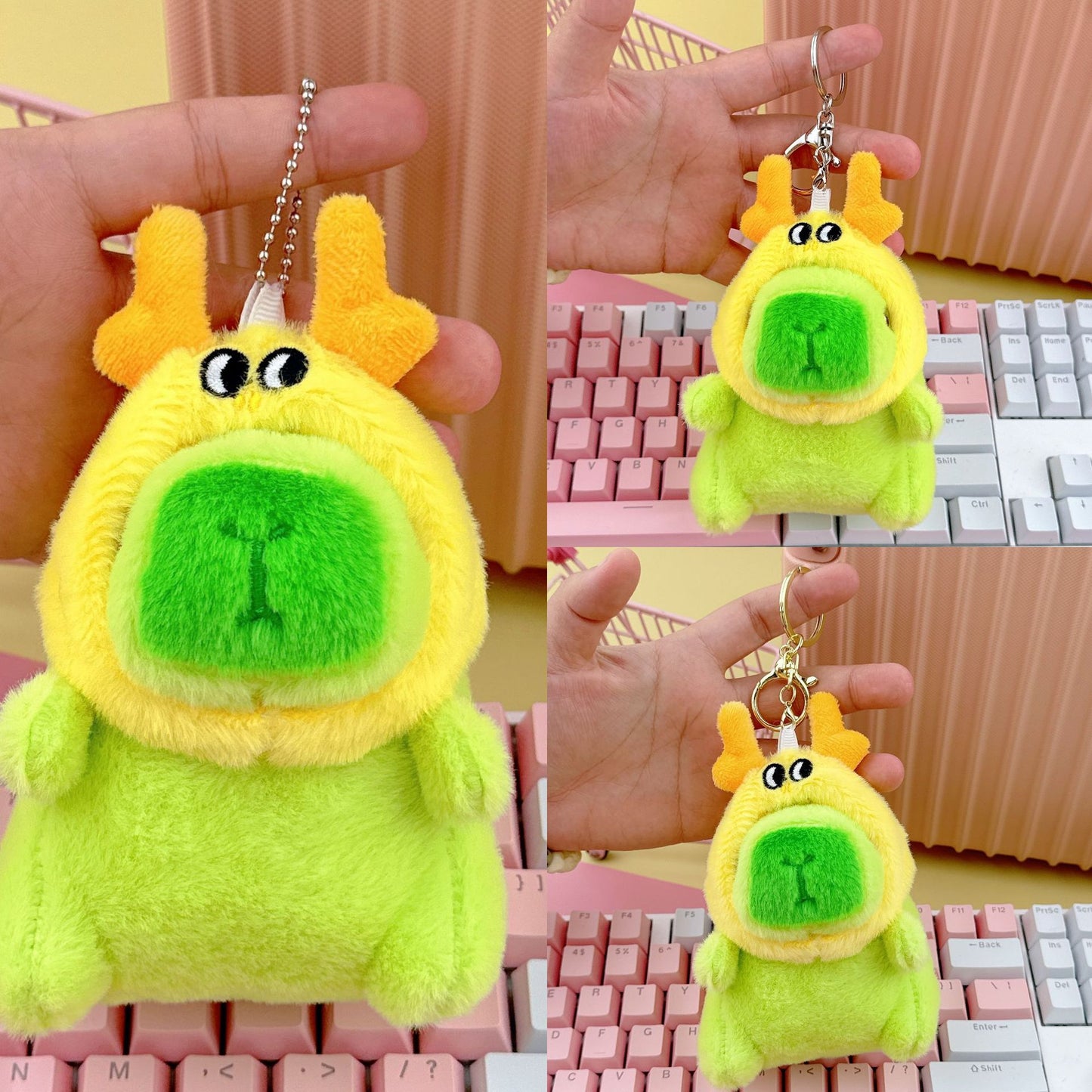 Cross-Border Capybara Mascot Backpack Small Pendant Keychain Chinese Style Zodiac Pendant Couple Ugly Doll