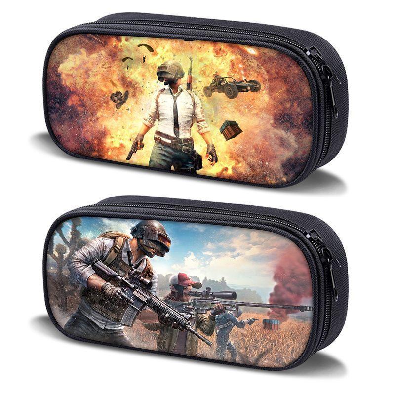 Sand Sculpture Pencil Bag for Boys, Multifunctional Stationery Box for Primary and Secondary School Students, Pubg Game Stationery Bag, Kidsren's Trendyy Pencil Bag