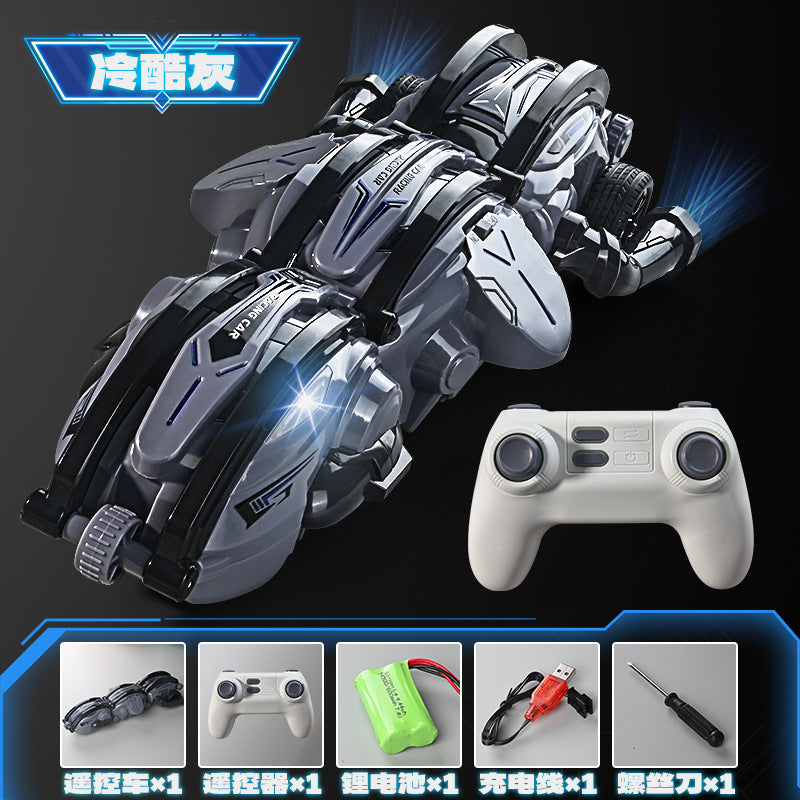 Cross-border dragon armor rollover stunt remote control car 2.4G high-speed driving deformation fall-resistant rollover children drift toy car