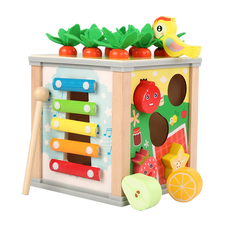Children's Educational Bead Toys Kindergarten Students Early Education Matching Montessori Teaching Aids Shape Cognitive Beaded Treasure Box