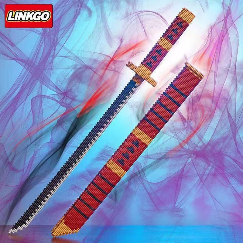 Compatible with Lego Bricks Sword Micro-Particle Weapon Knife Model with Sword Sheath Assembled Children's Educational Toys Wholesale Dropshipping