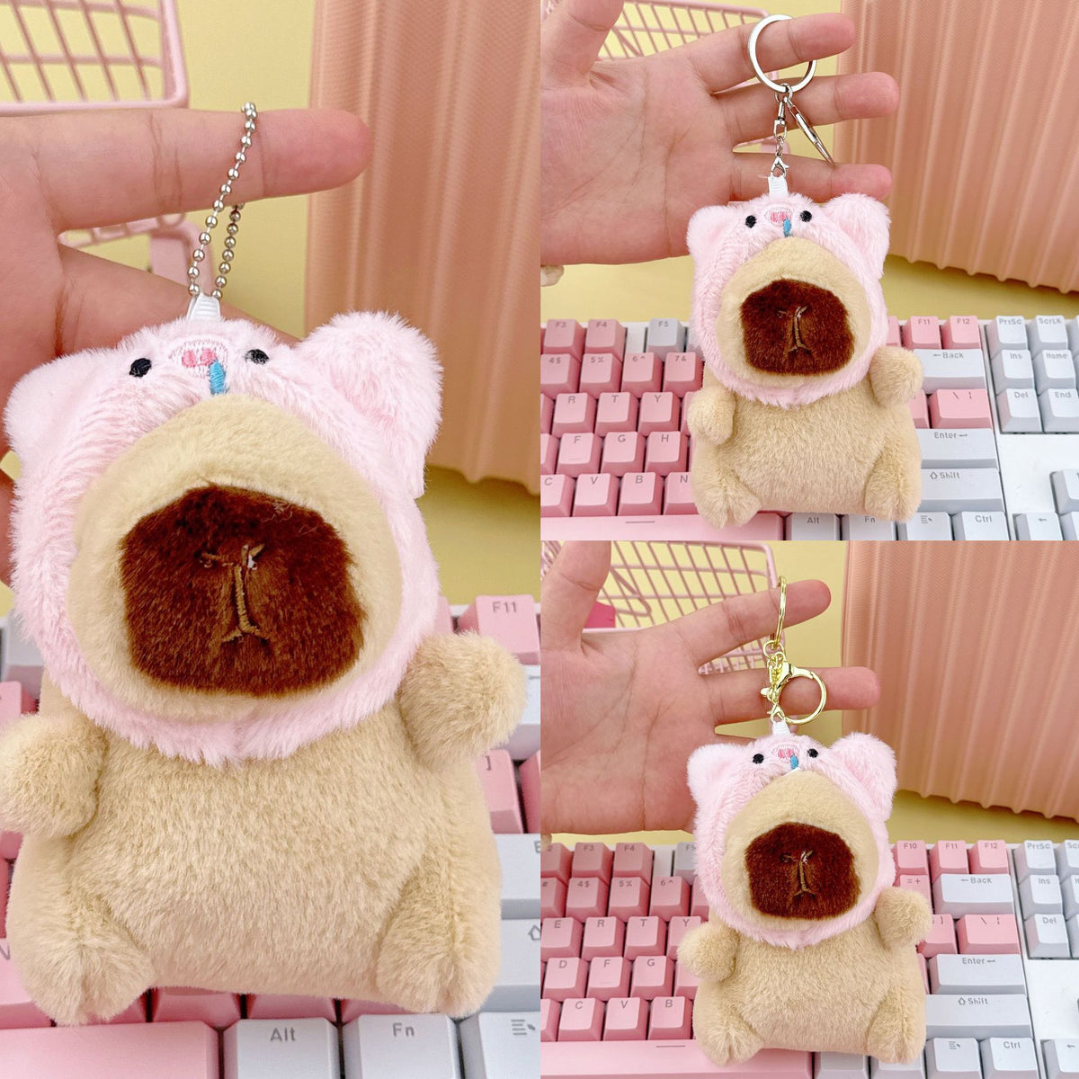 Cross-Border Capybara Mascot Backpack Small Pendant Keychain Chinese Style Zodiac Pendant Couple Ugly Doll