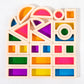 Children's 2025 New Toys Kindergarten Acrylic Building Blocks Wooden Rainbow Kaleidoscope Montessori Building Blocks Small Gifts