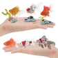 Cross-border export simulation ornamental fish with base model mini goldfish Koi set Marine static ornaments toy