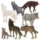 Children's Science and Education Toy Wild Animal Wolf Model Roaring Standing Wolf Little Wolf Cub Wild Wolf Group Static Desktop Craft
