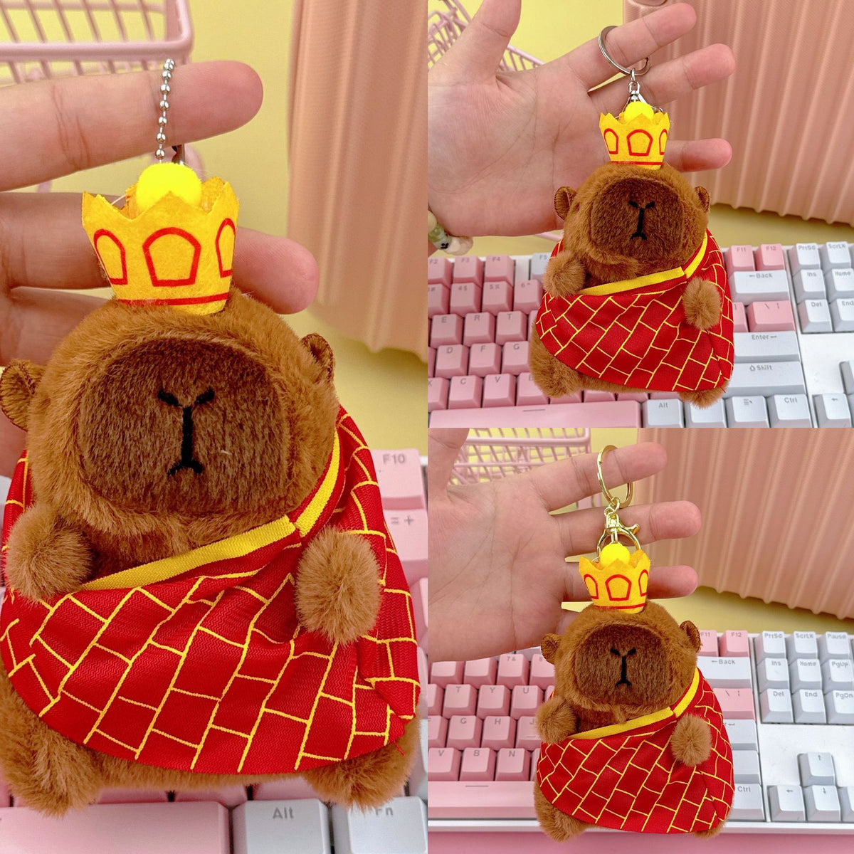 Cross-Border Capybara Mascot Backpack Small Pendant Keychain Chinese Style Zodiac Pendant Couple Ugly Doll