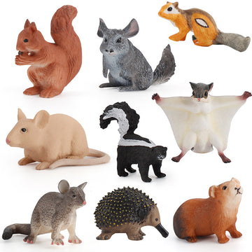 Children's Puzzle Early Education Cognitive Simulation Mouse Model Toy Static Solid Possum Guinea Piga Hair Mouse Totoro